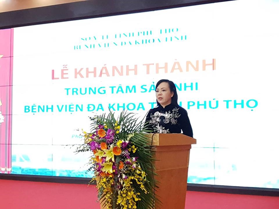 Bộ trưởng Bộ Y tế phát biểu tại buổi lễ. Ảnh: PV