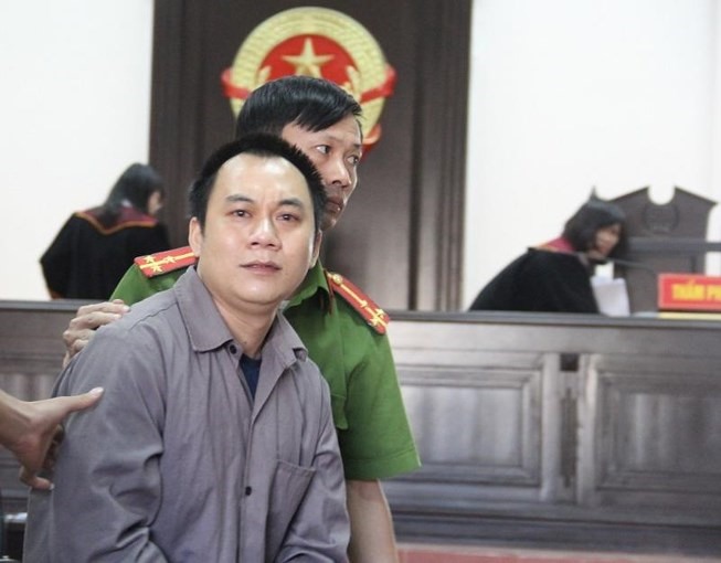 Tài xế Hoàng tại tòa.
