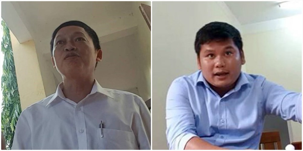 Ông Mai Xuân Thuật (trái) và ông Phạm Anh Đức. Ảnh: LN.
