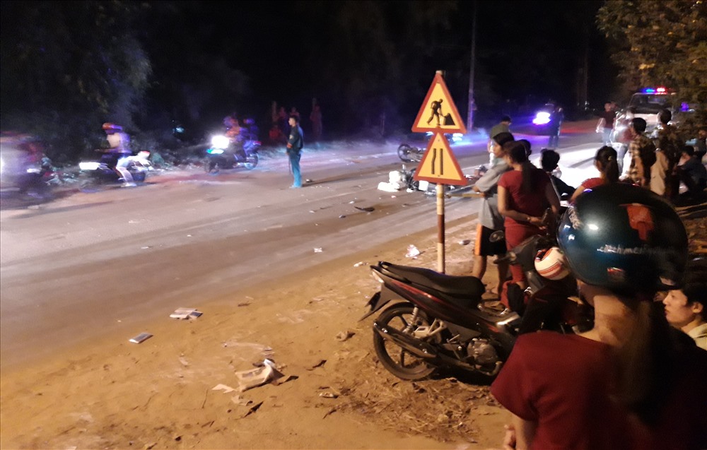Hiện trường vụ tai nạn khiến hai người thương vong.