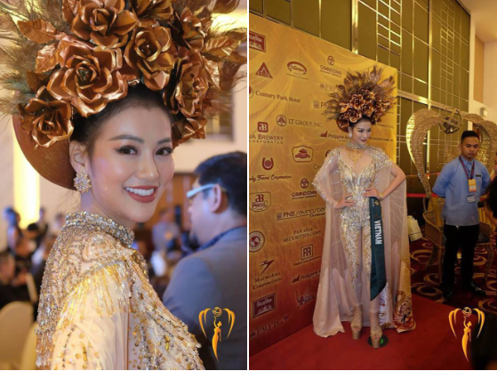 Phương Khánh đã chiến thắng hạng mục Trang phục dân tộc đẹp nhất khu vực Châu Á - Thái Bình Dương.