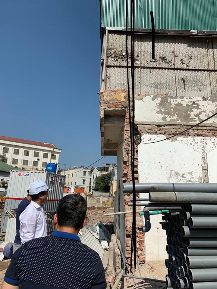 Phần diện tích tòa nhà làm việc của Công đoàn Y tế mà Văn Phú - Giảng Võ cho rằng đã lấn sang Dự án. Ảnh: Công đoàn Y tế Việt Nam cung cấp