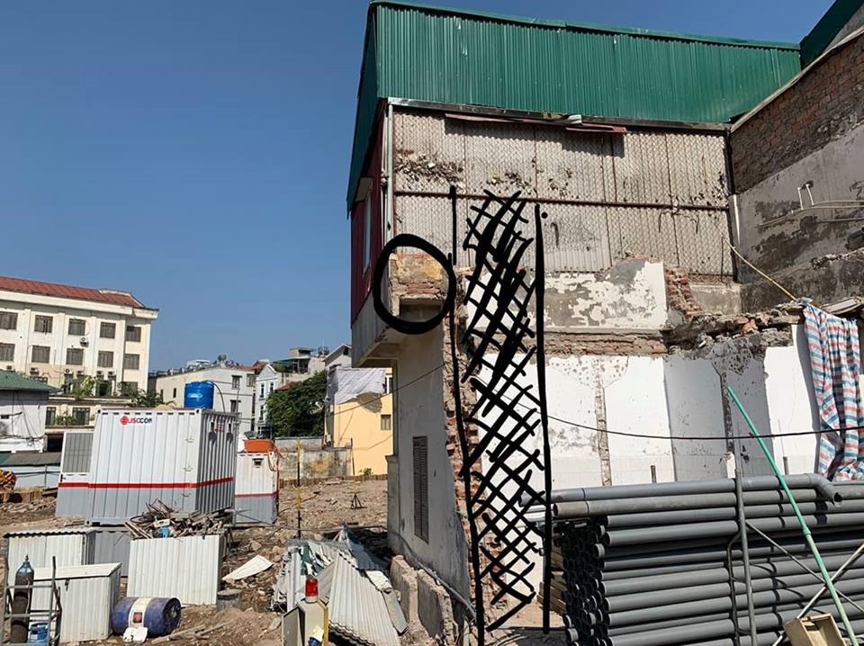 Phần diện tích đất chồng lấn giữa Công đoàn Y tế VN và Công ty Văn Phú.