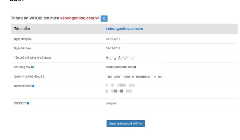 Thông tin liên quan về người sở hữu trang web bán vé giả mạo của LĐBĐVN.