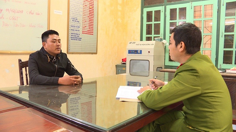 Đối tượng Luân và Huy tại cơ quan điều tra