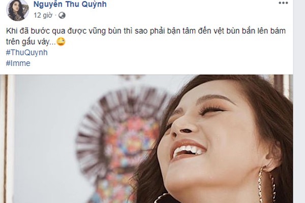 Chia sẻ của Thu Quỳnh trước tâm bão.