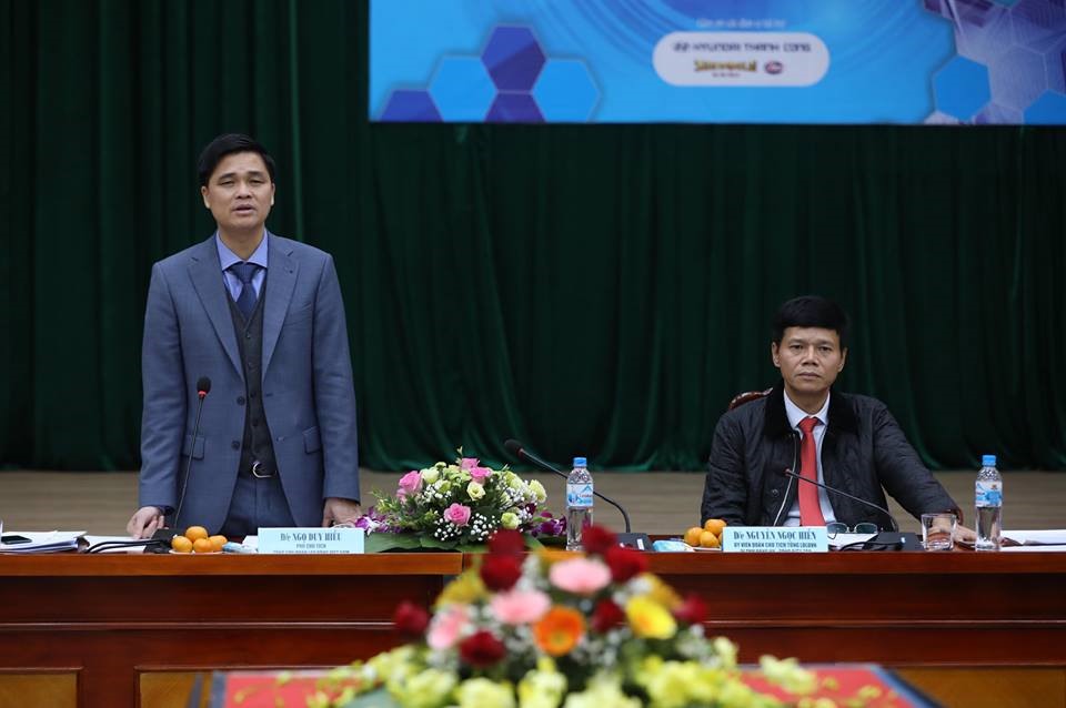 Phó Chủ tịch Tổng Liên đoàn Lao động Việt Nam Ngọ Duy Hiểu phát biểu tại họp báo. Ảnh: Sơn Tùng