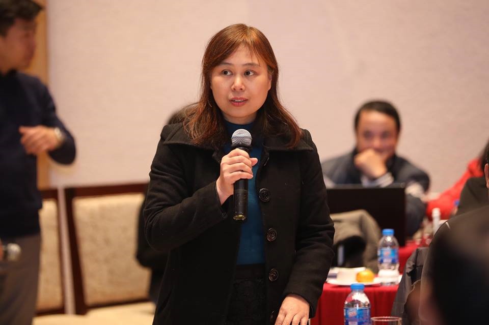 Bà Phạm Thị Thu Lan phát biểu tại buổi tọa đàm. Ảnh: Sơn Tùng