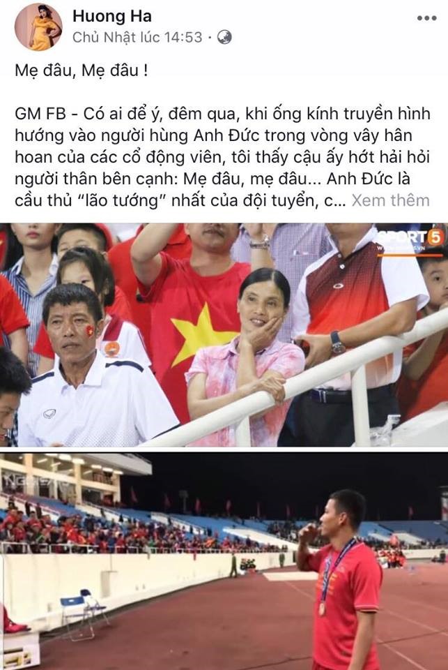 Bài chia sẻ của diễn viên Hà Hương.