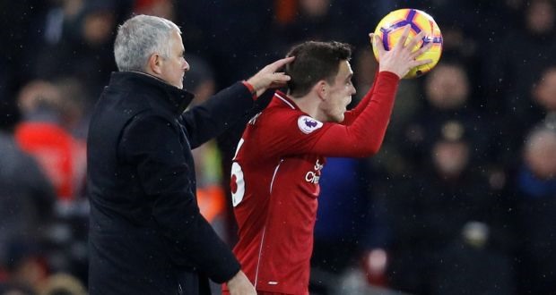 Mourinho vẫn chắc ghế dù để thua đại kình địch Liverpool. Ảnh Irish Times