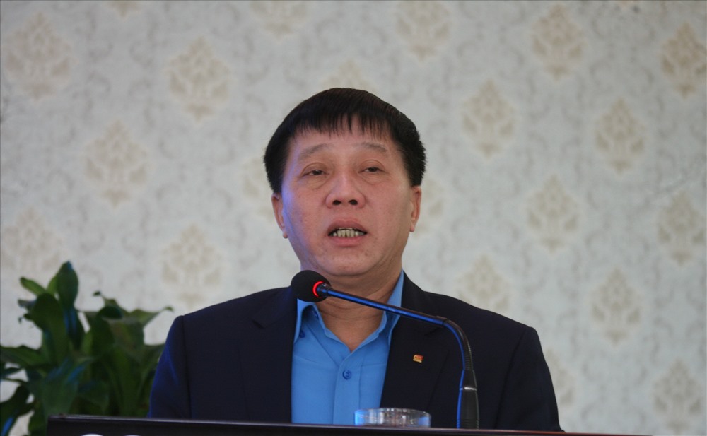 Đồng chí Tạ Văn Đồng, Ủy viên đoàn chủ tịch, chủ nhiệm UBKT Tổng Liên đoàn tham dự và chỉ đạo hội nghị. Ảnh: P.L