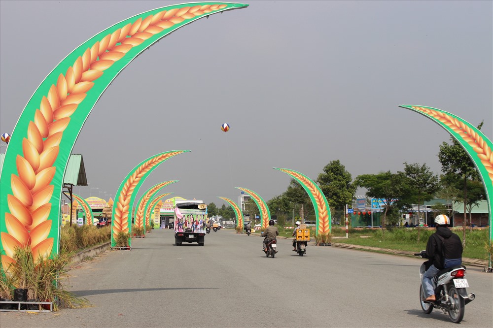 Đường vao khu vực diễn ra Festival.