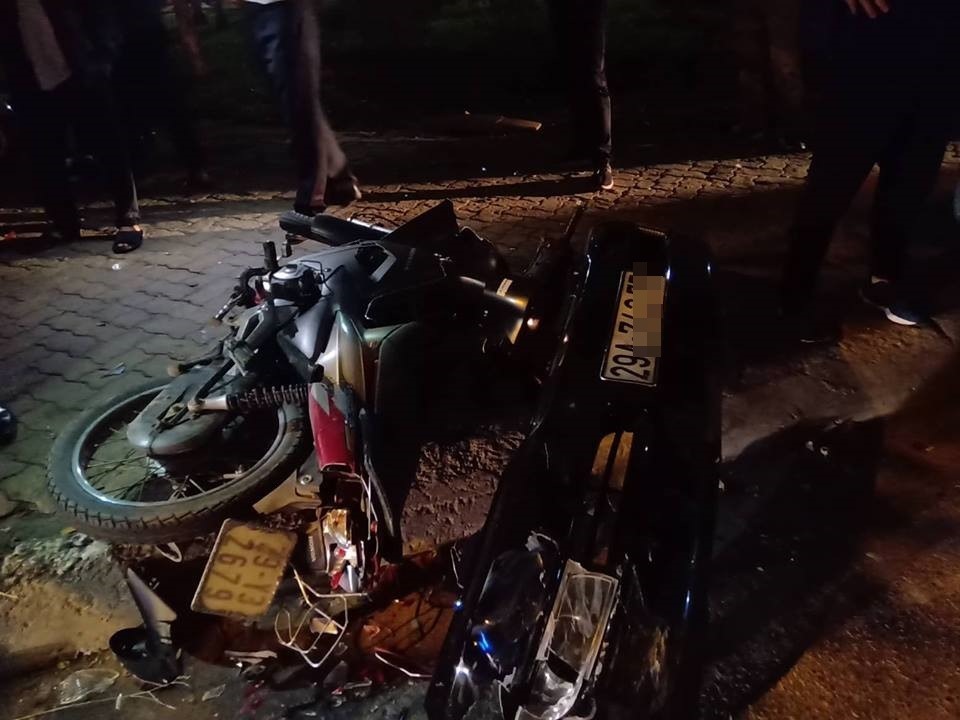 Hiện trường vụ tai nạn.