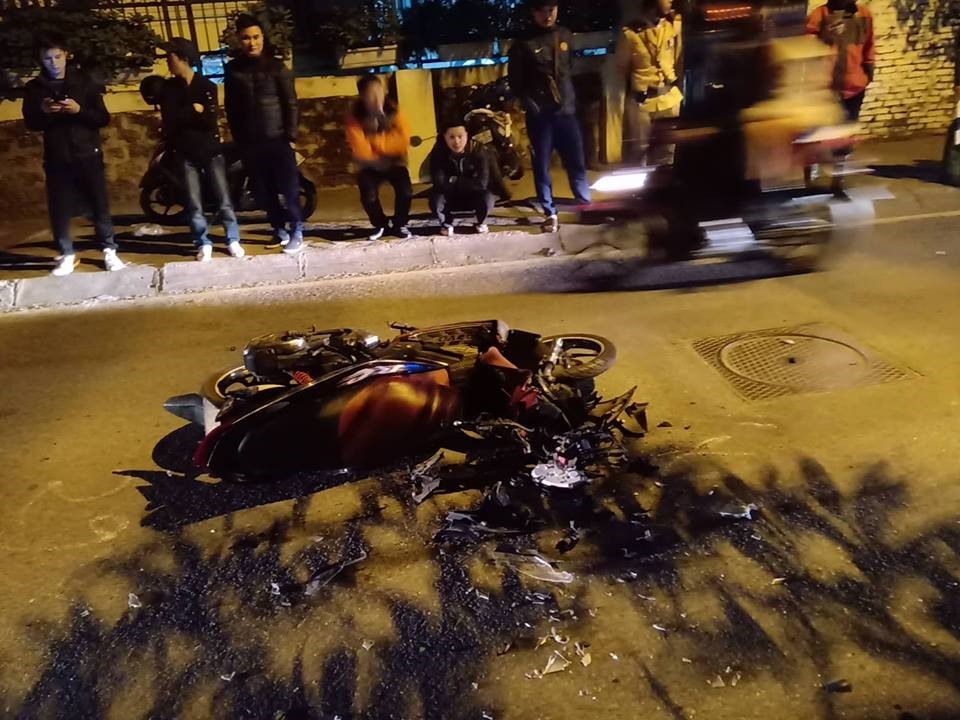 Hiện trường vụ tai nạn.
