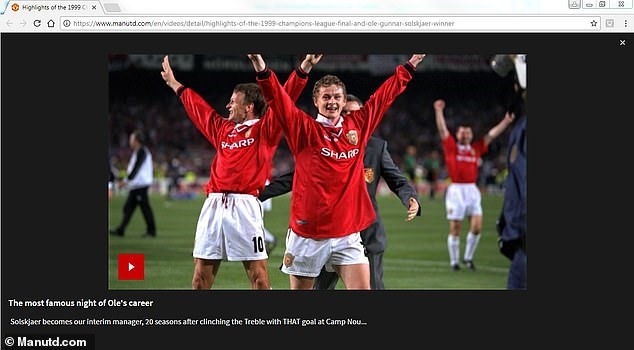 Thông tin Solskjaer tiếp quản Manchester United đã được hé lộ từ trước.