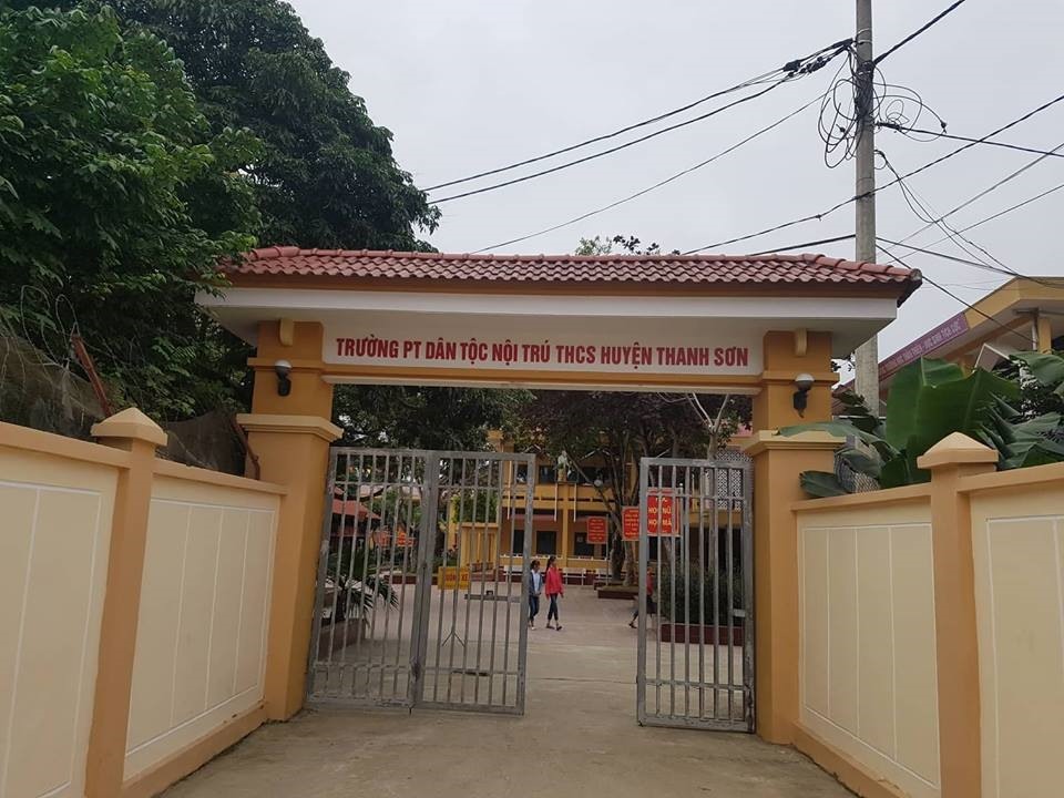 Trường PT dân tộc nội trú THCS Thanh Sơn. Ảnh: Cường Ngô