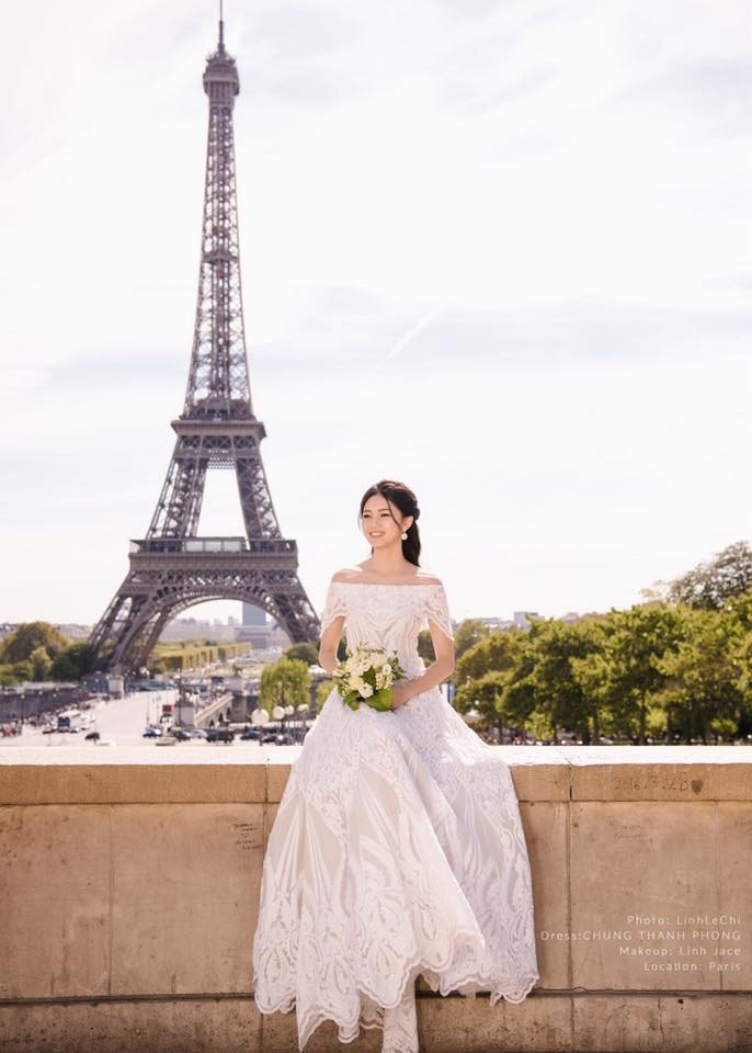 Thanh Tú và chồng đại gia lựa chọn Paris làm nơi chụp ảnh cưới.