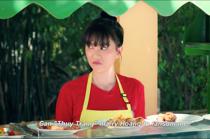 Trong bộ phim “Vu quy đại náo“, bị gia đình ép kết hôn, Ngọc Trinh cùng những người bạn của mình đã bỏ trốn.