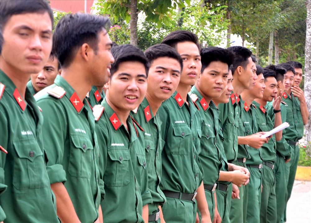 Nhiều chiến sĩ có cảm giác thoải mái sau buổi dự. Ảnh: Lục Tùng