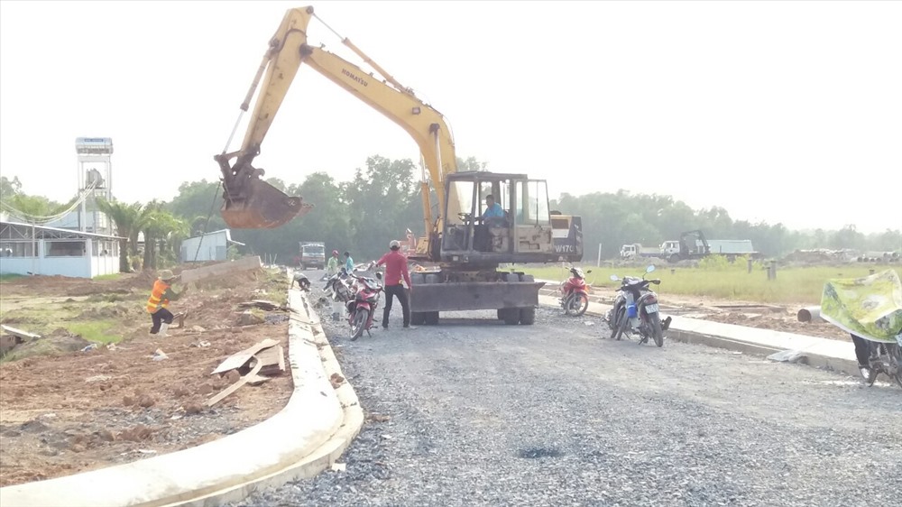 Một góc trên công trường của dự án Hồng Phát. Ảnh: C.H