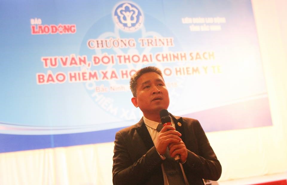 Luật sư Hoàng Ngọc Thanh Bình chia sẻ tại hội trường. Ảnh Trần Vương