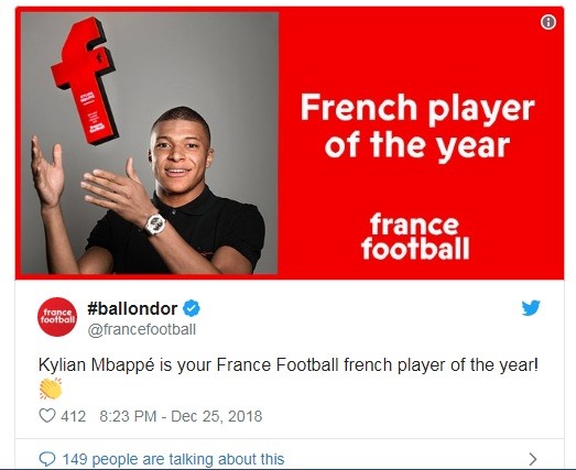 Vị trí số 1 cho Mbappe