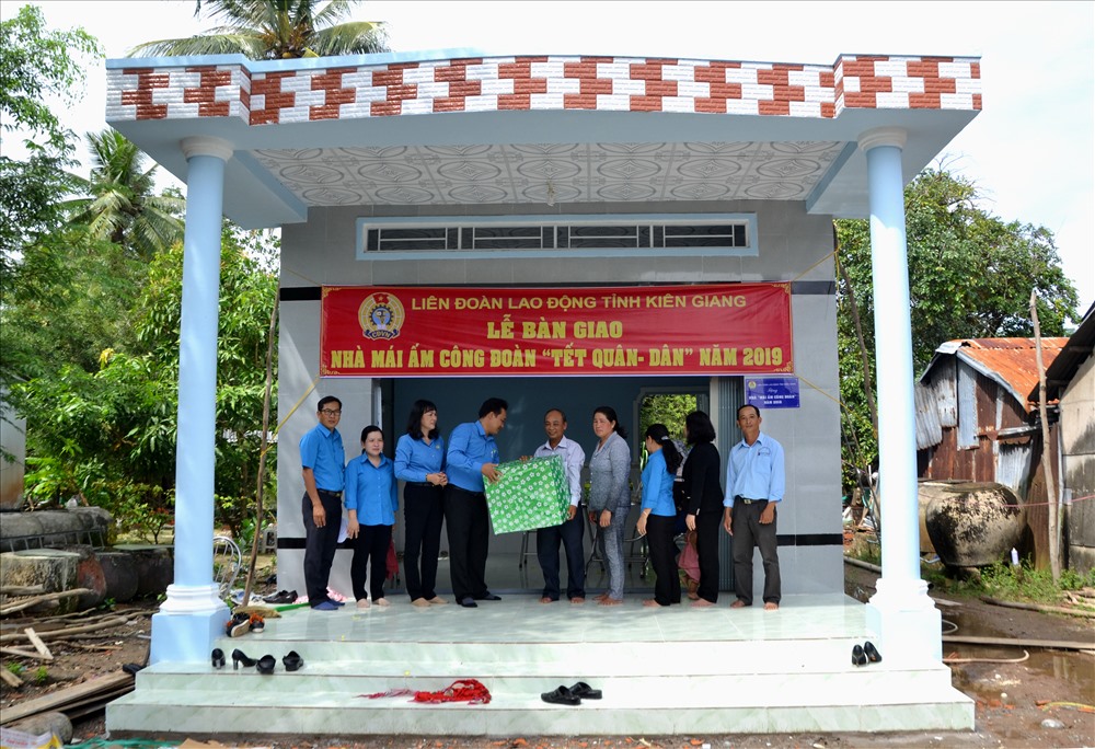 Nhà MÂCĐ của đoàn viên Tuấn Hải nhìn từ bên ngoài. Ảnh: Lục Tùng