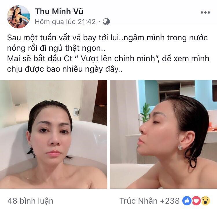 Thu Minh vừa đăng tải hình ảnh mới trên trang cá nhân. Ảnh: FBNV
