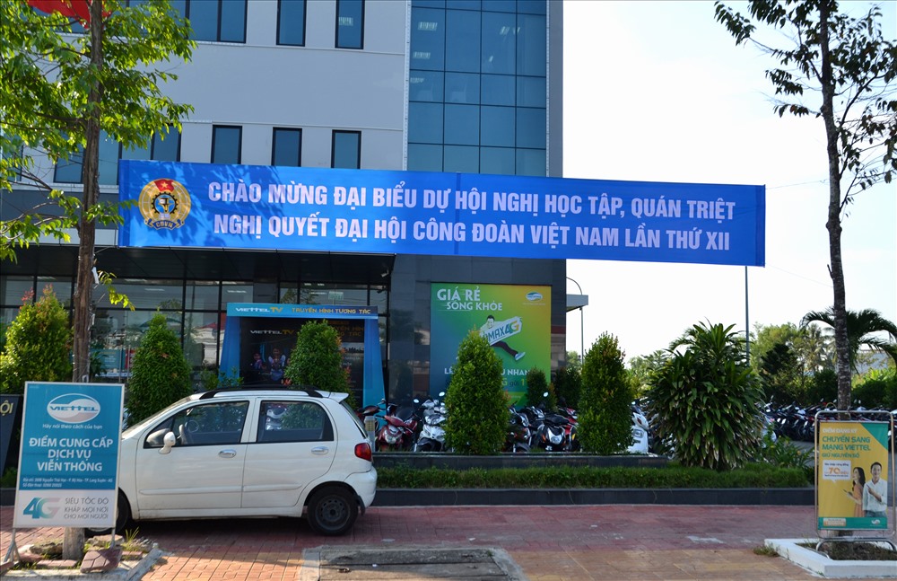 Trụ sở Cty Viettel An Giang, nơi tổ chức điểm cầu An Giang. Ảnh: Lục Tùng