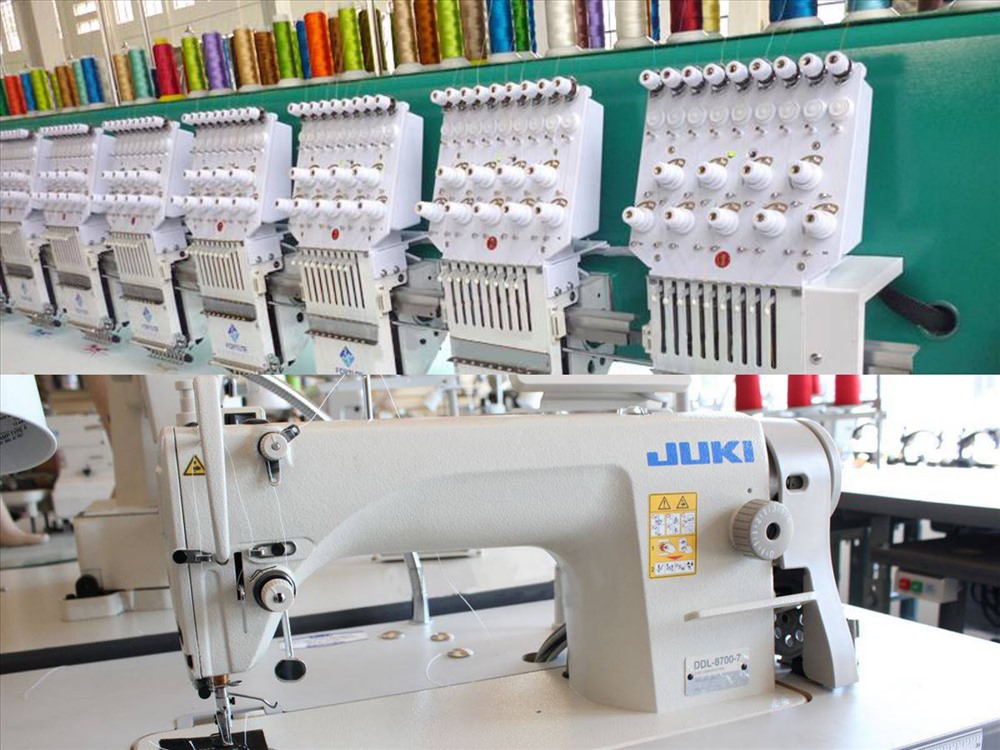 Hệ thống máy móc ngành may hiện đại được Huỳnh Gia Fashion đầu tư