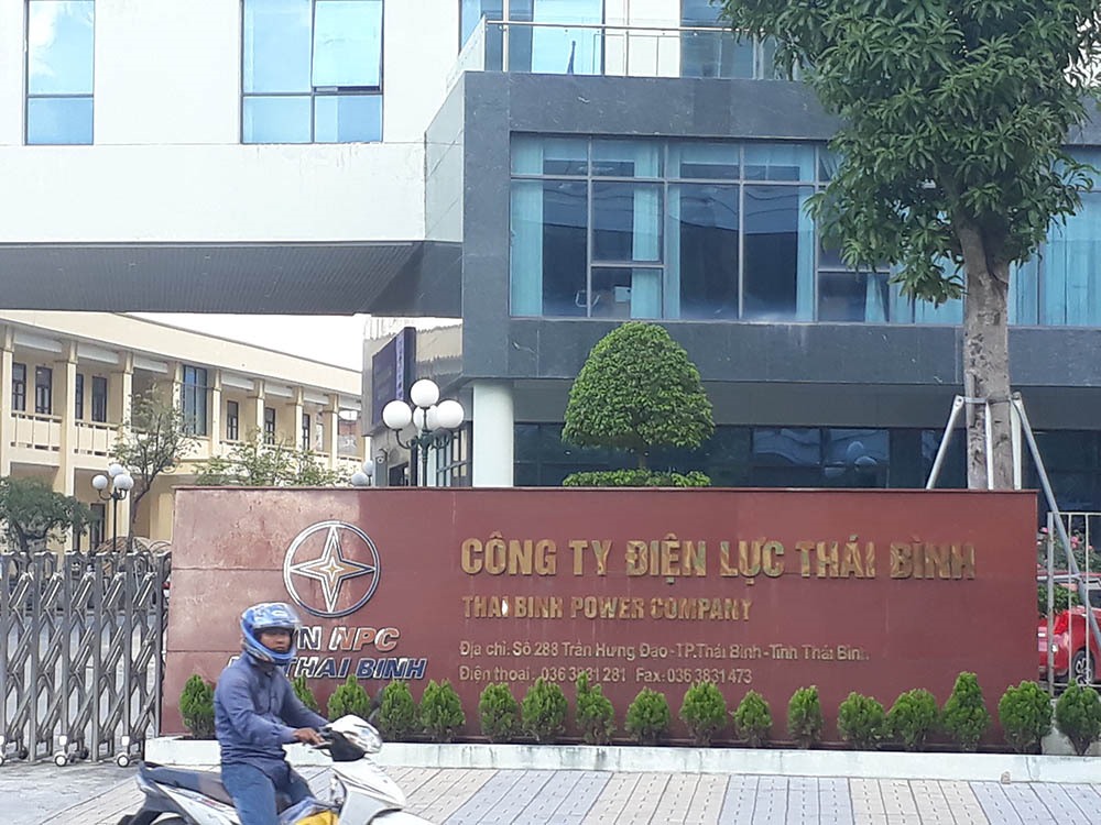 Công ty Điện lực tỉnh Thái Bình, nơi ông Tuấn đang làm Phó giám đốc. Ảnh: PV