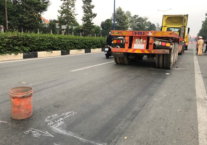 Hiện trường vụ tai nạn (Ảnh Thanh niên)