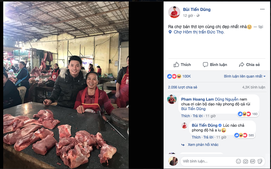 Ảnh chụp facebook Tiến Dũng.