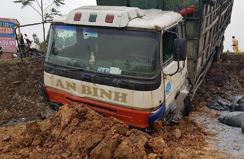 Hiện trường vụ tai nạn. ( Người dân cung cấp)