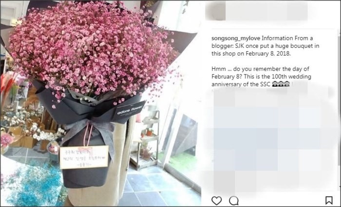 Bó hoa kỷ niệm 100 ngày cưới của cặp đôi “Hậu duệ mặt trời”
