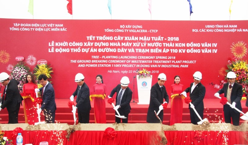 Nghi thức Lễ khởi công xây dựng Nhà máy xử lý nước thải giai đoạn 1 công suất 2.000 m3/ngày.đêm