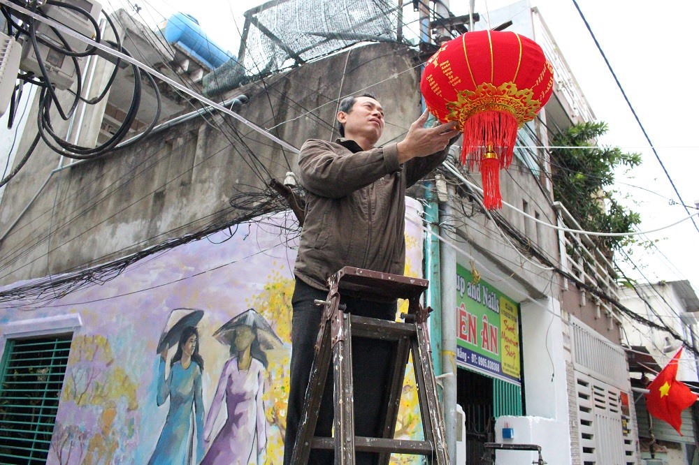 Không gian mới mẻ cho phố nhỏ chật chội. Ảnh: N. Kương
