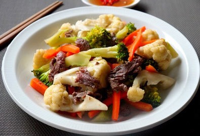 Súp lơ xào thịt bò. Ảnh:ngoisao.net