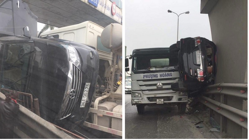 Hiện trường vụ tai nạn. (Ảnh Kinh tế đô thị)