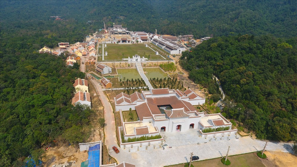 Trung tâm văn hóa Trúc Lâm Yên Tử - nơi diễn ra Lễ hội hoa Anh đào - Mai vàng Yên Tử 2018. Ảnh: Nguyễn Hùng
