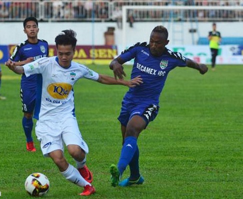 “Dàn sao” U23 Việt Nam trong màu áo HAGL đã không thể có được một chiến thắng ở trận khai màn V.League 2018. Ảnh: Zing.vn
