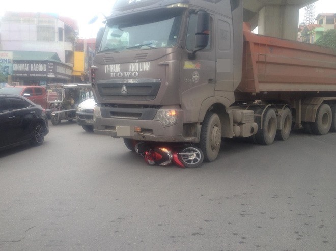 Hiện trường vụ tai nạn.