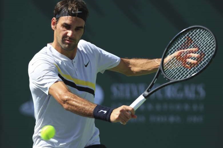 Federer chưa tìm được đối thủ xứng tầm tại Indian Wells 2018. Ảnh: Getty.