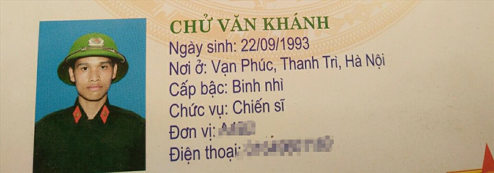 Chiến sĩ Khánh.