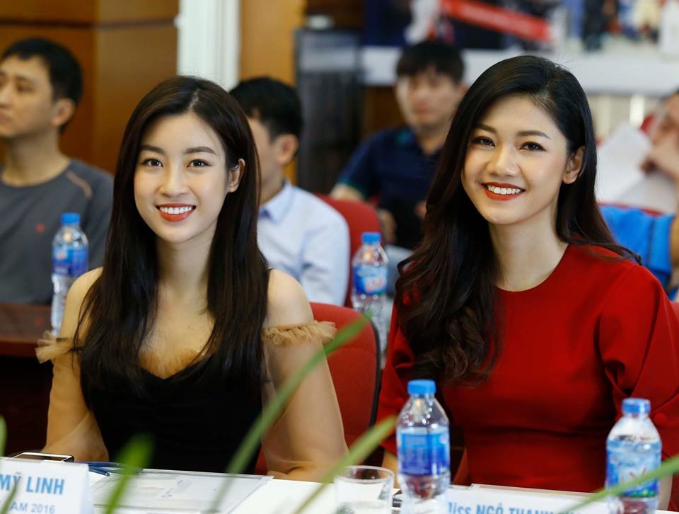 Hoa hậu Mỹ Linh và Á hậu Thanh Tú. Ảnh: N.Y