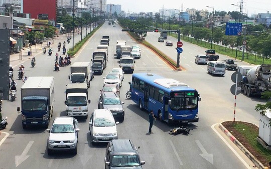 Hiện trường vụ tai nạn. (Ảnh Người Lao Động)
