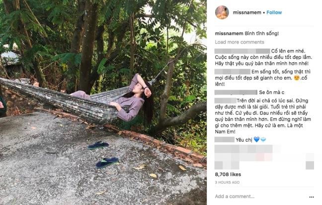 Nam Em chia sẻ trên trang cá nhân