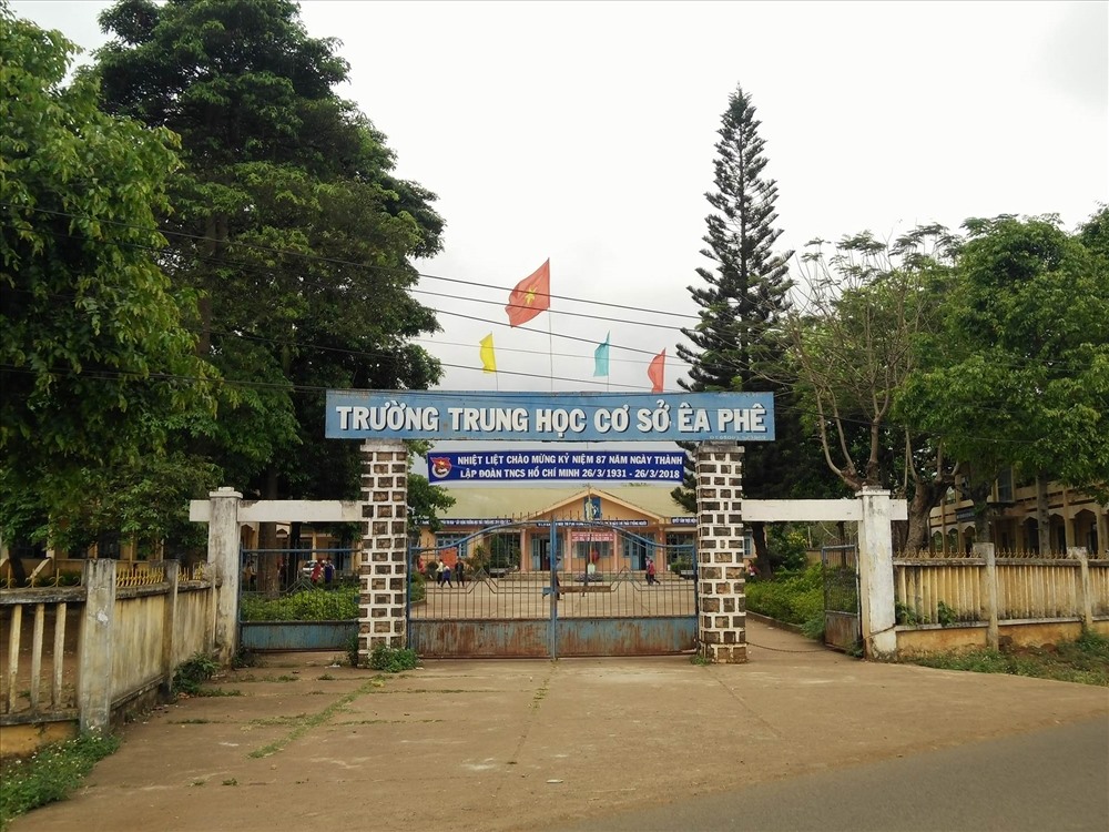 Trường THCS Ea Phê - nơi ông Hạnh làm hiệu trưởng.