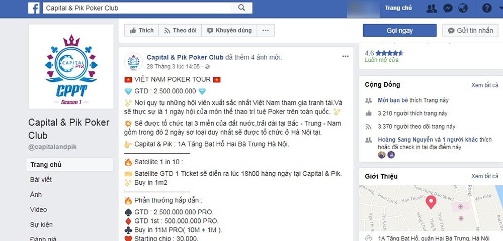 Giải Viet Nam Poker Tour được quảng bá rầm rộ.