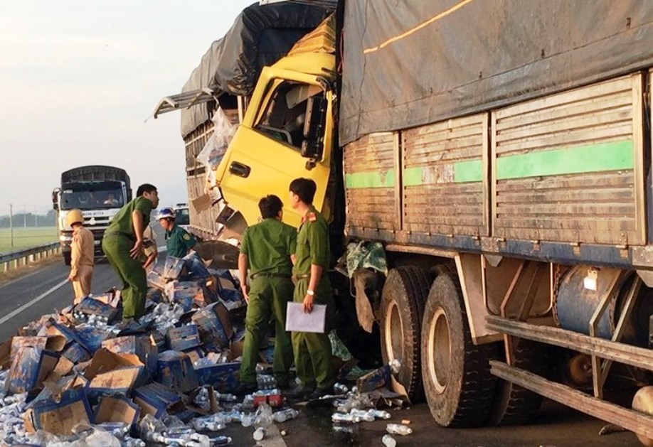 Hiện trường vụ tai nạn.